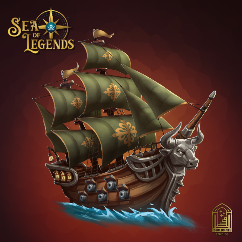 GuildhallStudio's tweet photo. Whether ally or enemy, there is no denying that the Spanish know how to make a good ship. Check out El Toro. This galleon packs a powerful punch and is sure to draw the envy of your rival pirates.
#seaoflegends #guildhallstudios #boardgames #pirates #kickstartergames #gameart