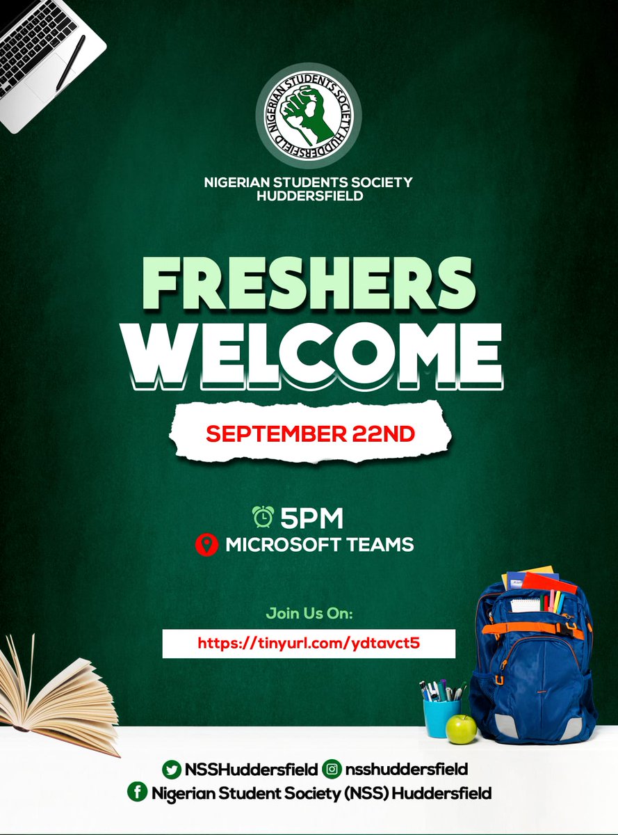 Are you a new Nigerian student in University of Huddersfield?

Let's talk about settling in, culture shock, academic excellence, part-time job opportunities and network with each other on Wednesday, September 22nd.