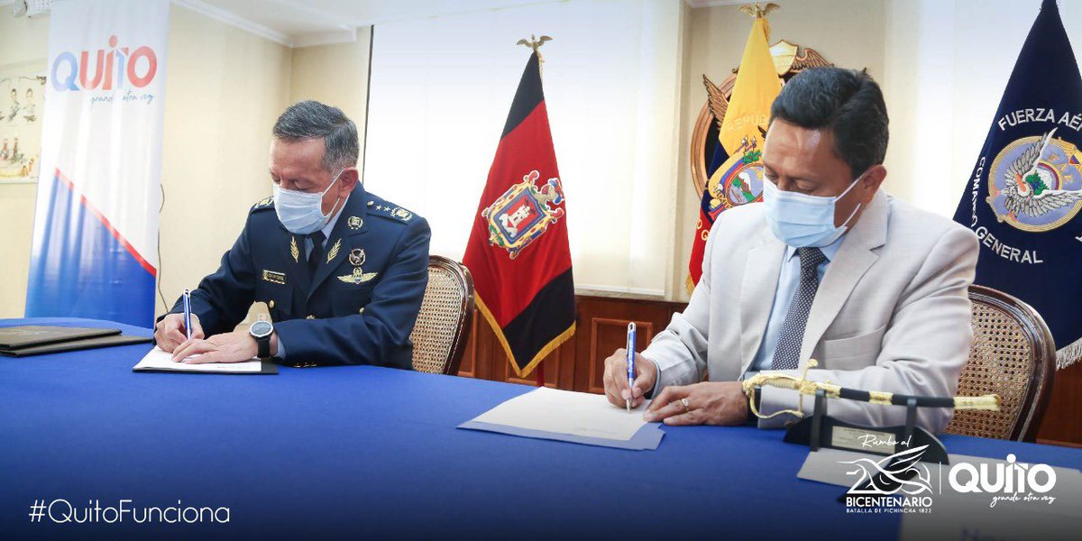 ObrasQuito's tweet photo. ¡#QuitoFunciona con convenios junto a @FuerzaAereaEc que rescatan la historia de la ciudad!🤝
Apoyamos la creación del museo Aeronáutico Nacional, un espacio abierto al público, entregaremos material para la construcción de la avenida Centenario y creación de áreas verdes. https://t.co/sa1vGVF3hr