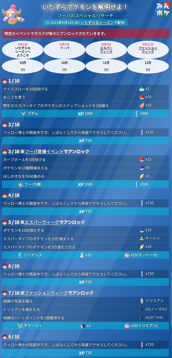 ポケモンgo攻略 みんポケ フーパのスペシャルリサーチの7ページ目が判明しました 本日10時から始まるファッションウィークでアンロックされます T Co I8n2mh5sqt ポケモンgo ポケモンgo攻略 みんポケ フーパのスペシャルリサーチの7ページ目が判明しました 本日10時から始まるファッションウィークでアンロックされます T Co I8n2mh5sqt ポケモンgo