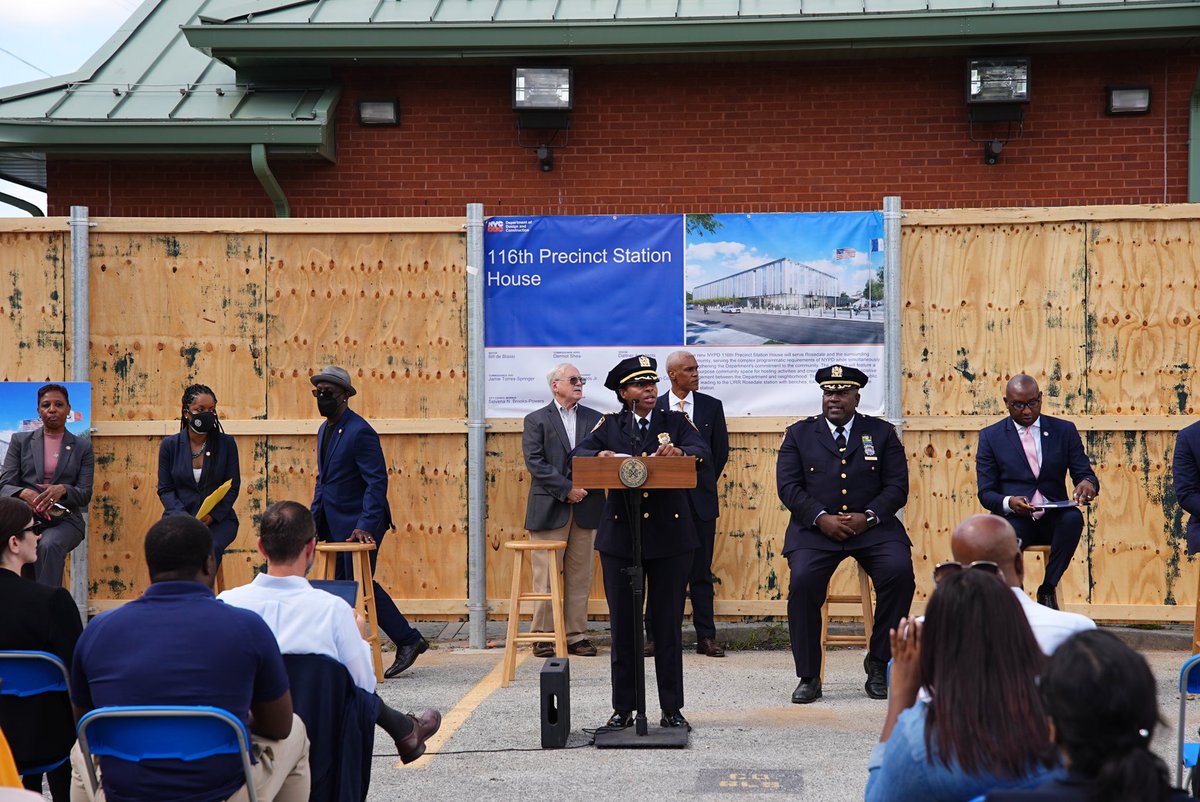 NYPDChiefPatrol's tweet photo. Today we broke ground for the 116th Precinct station house in Queens. When completed, this new precinct will make it easier for the NYPD to serve the residents of this community. https://t.co/30afXqTVxr