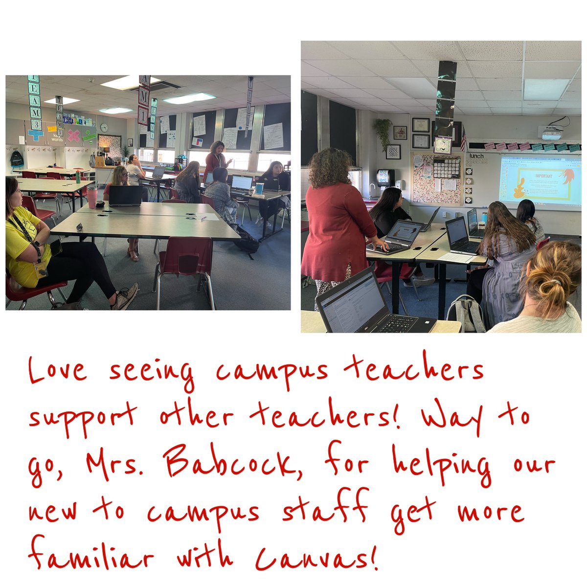 daughtrykea7's tweet photo. Love this! Way to go, Mrs. Babcock @Brittanybabs4 for supporting our teachers! You make us #PampaProud So proud of the questions our new staff are asking— great stuff! #ItsHarvestTime @pampaisd https://t.co/pxlLsy9ki9