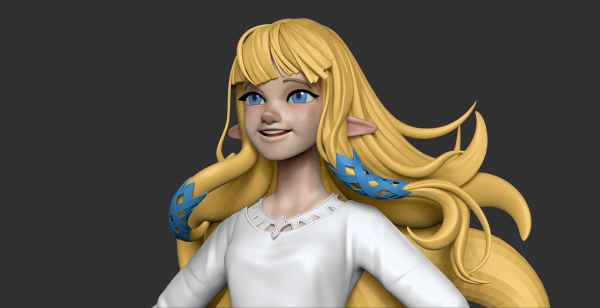 jase_3d_artist's tweet photo. Today I got a little bit of free time so I used to continue  the blockout of Zelda's hair and facial sculpt. I am really enjoying work on he hair ❤️ Can't wait to haver her done 🥰

#WIP

#Hair #Link #Zelda #skywardsword #Nintendo #Anime #anatomy #blockingin #instaart #sculpting https://t.co/r97W8lIcoO
