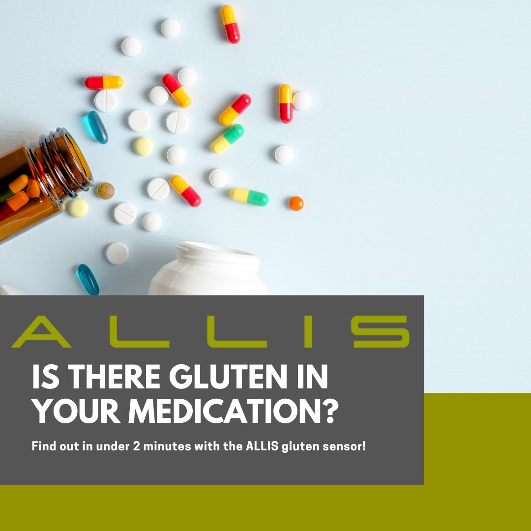 GetAllisSensor's tweet image. DID YOU KNOW: ALLIS can test medications! Whether it's over-the-counter remedies or your daily prescriptions, ALLIS can check for hidden gluten in just two minutes.
