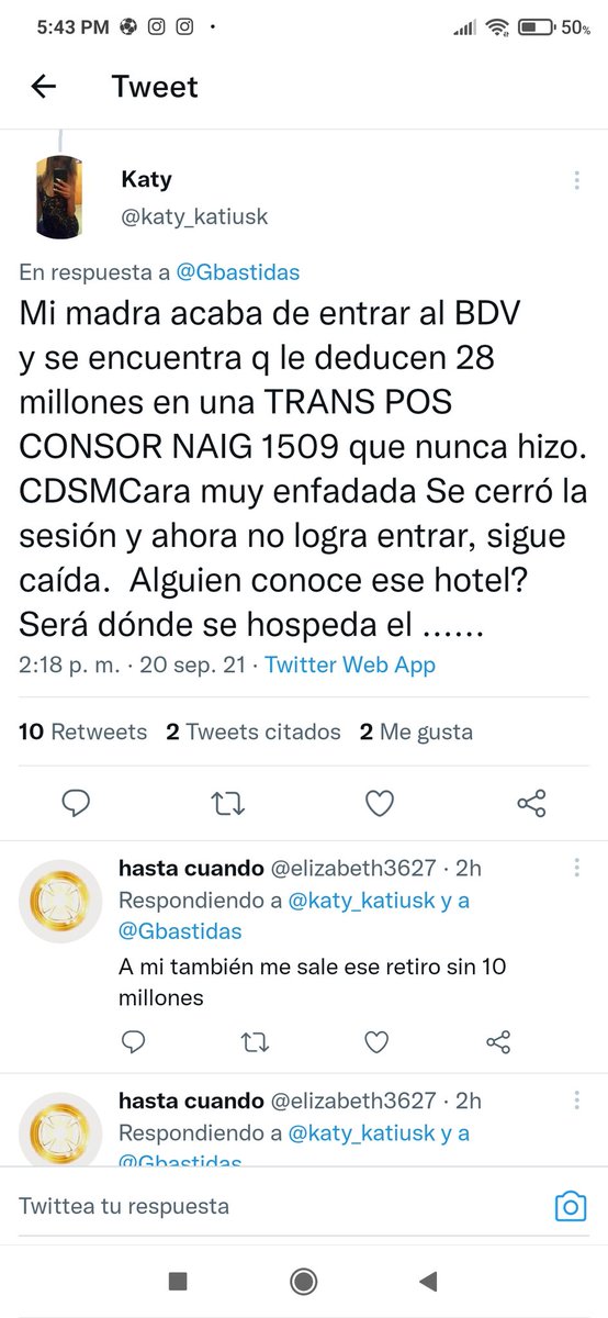 metrocomunidad's tweet photo. ¿Tendremos una explicación real, no el cuento chino del sabotaje, sobre lo que pasó y pasa con el Banco de Venezuela y qué es "TRANS POS CONSOR NAIG 1509" con el cual han debitado millones?
#20Sept @metroinforme @traffiCARACAS #MetroDeCaracas #bcodevenezuela https://t.co/GxyxDWGvf6