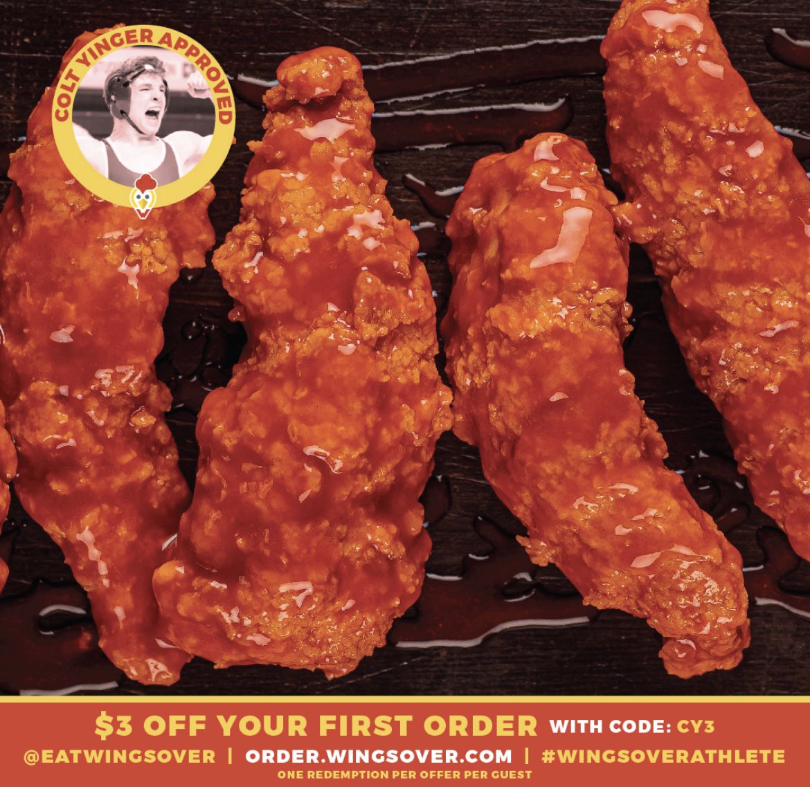 cyinger132's tweet photo. Wing Fans everywhere I’ve got you covered with my new partnership with @EatWingsOver With your next trip you can use Code: CY3 for $3 off any purchase! Best Tenders, Wings and Fries in the game with Wings Over!!! #Wingsoverathlete https://t.co/7wOeni65wj