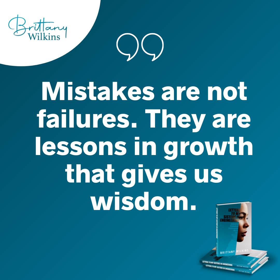 We are perfectly imperfect. Don't be afraid of making mistakes. If we use every mistake as a chance to get down on ourselves, our mistakes can teach us nothing. 
#womeninstem  #girlsinstem #womeminscience 
#womenintech