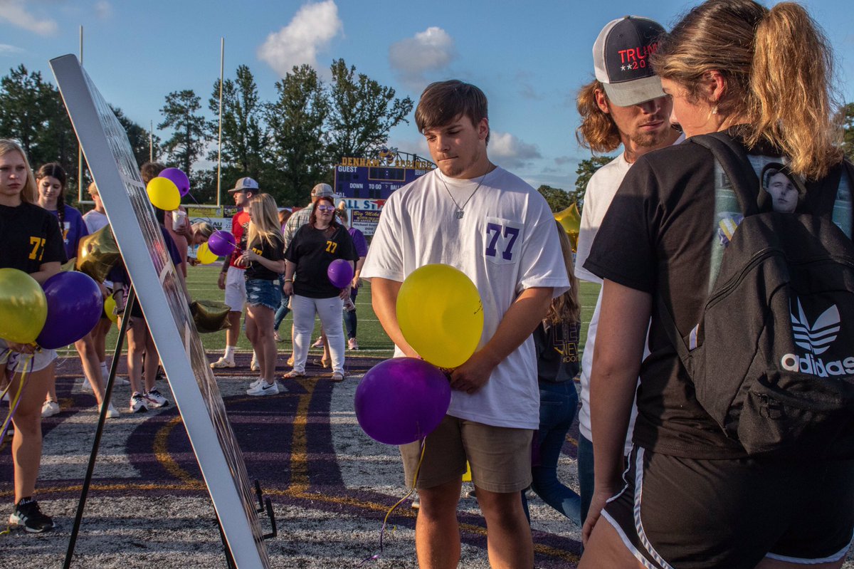 dsjacketstv's tweet photo. PHOTOS | Saturday’s balloon release at Yellow Jacket Stadium to honor the life and memory of Remy Hidalgo. #FlyHigh77 💜
(📸 Connor Sullivan) https://t.co/XxJD8NxkIn