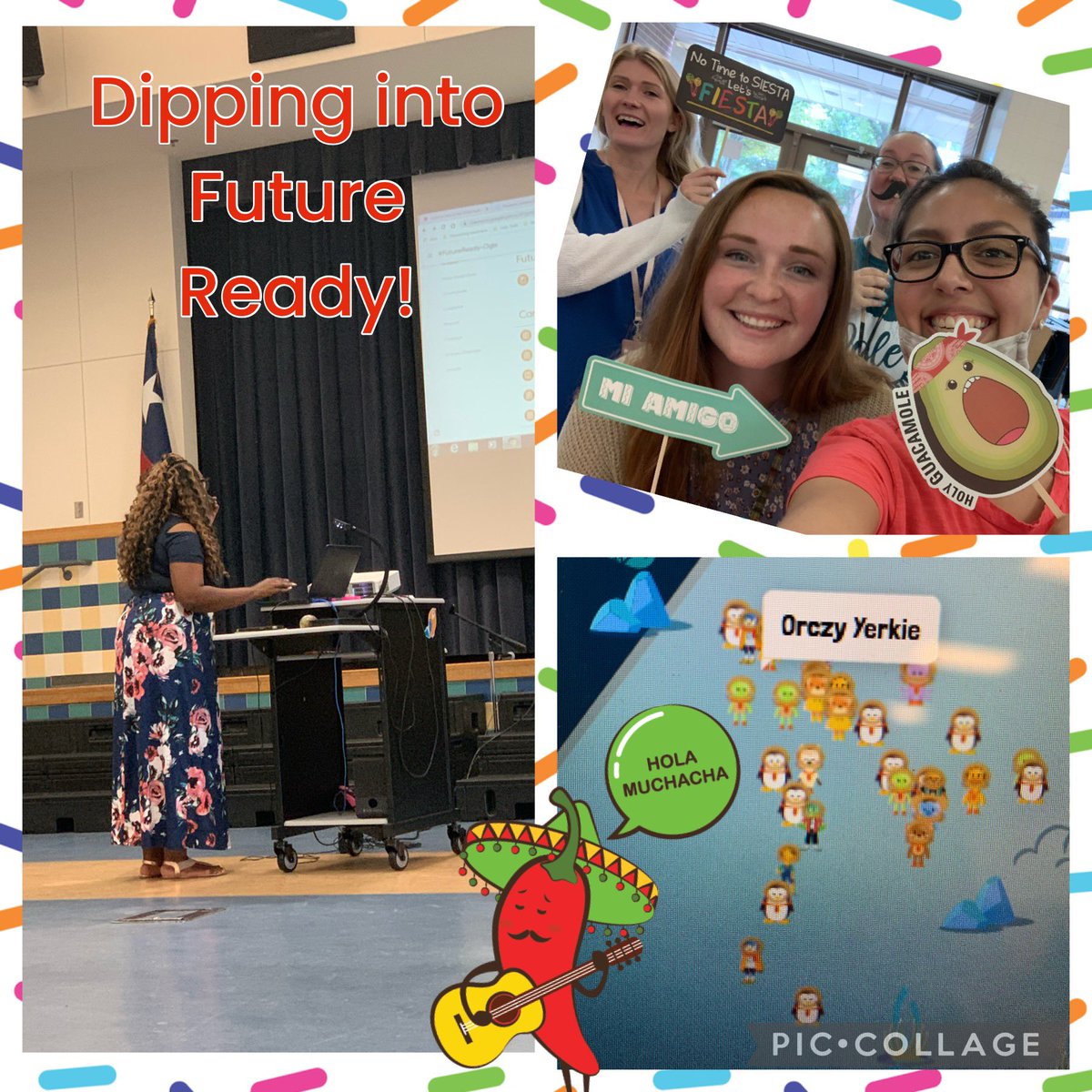 OrczyY's tweet photo. Dipping into future ready with my favorites! @KeiondraSimpson thank you for an engaging and yummy future ready intro! #bustingmoves #chipsandqueso #firstiefam @OgleElem #fisdweareone https://t.co/CCEdm3nSQh