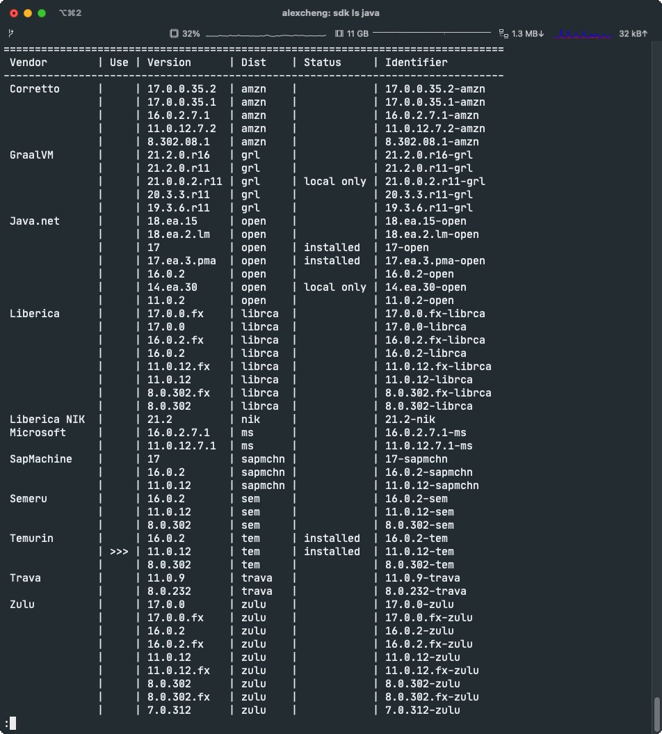 alexcheng1982's tweet image. #java #sdkman So many Java distributions and release version 😂