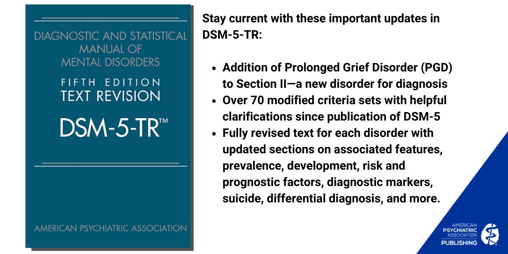 Diagnostic and Statistical Manual of Mental Disorders, Fifth Edition, Text Revision: Coming soon!