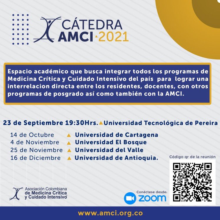 mandres80's tweet photo. Bienvenidos a un nuevo espacio académico de la AMCI, la #CátedraAMCI. La primera sesión con la Universidad Tecnológica de #Pereira @AMCI_Colombia @ucisantaclara  Inscríbase:  https://t.co/VpwS4vvpzI… https://t.co/qbLJN6ZON6