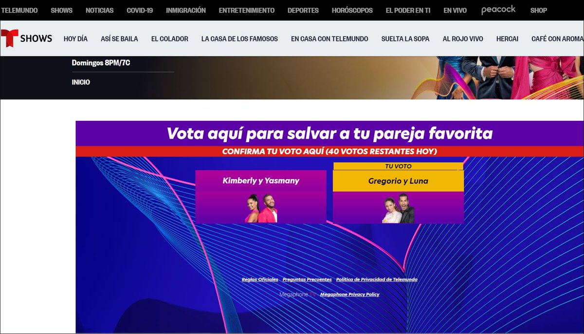 CruzJeey's tweet photo. Hey, don @Gregoriopernia , lo vi un poco perdido (mucho mejor a Luna) con el reguetón, pero no tanto como para que me los vayan a eliminar de @Telemundo Por eso, mis votos son por ustedes, porque ‘Así se baila’ sabroso en Colombia. https://t.co/5dTRKyhA4a