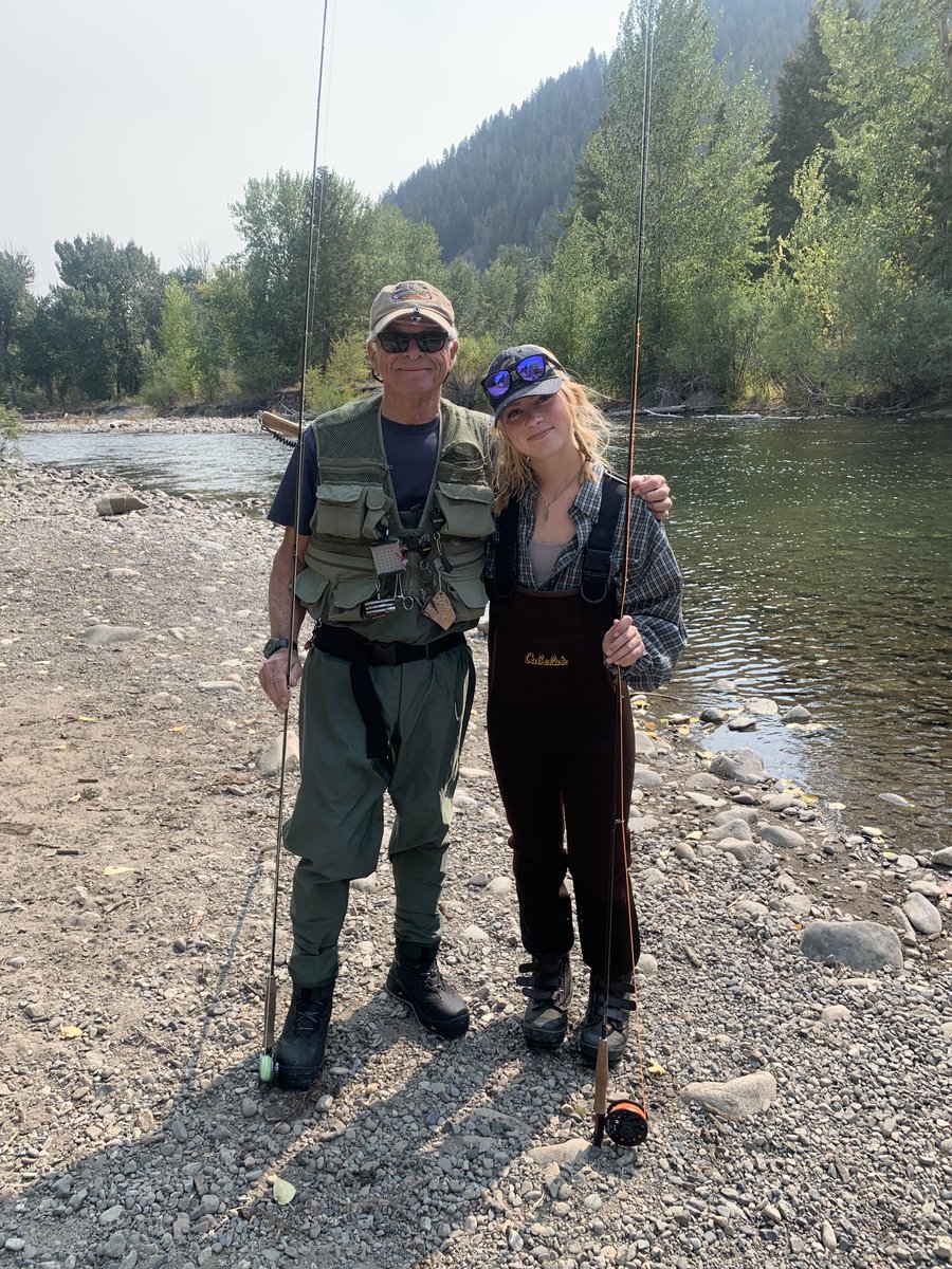 Fishing with granddaughter in Sun Valley