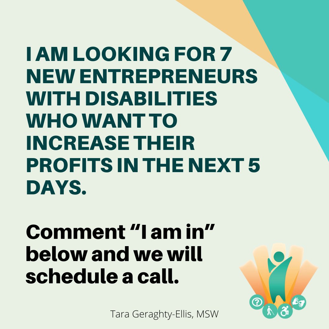 “I am in” below and we will schedule a call.

#entrepreneurwithdisablity #disabilitybusiness #disabilitybusinesshub #disabilitybusinessowner #disabilitybusinesses #disabledbusinessowner #disabledwithbusiness