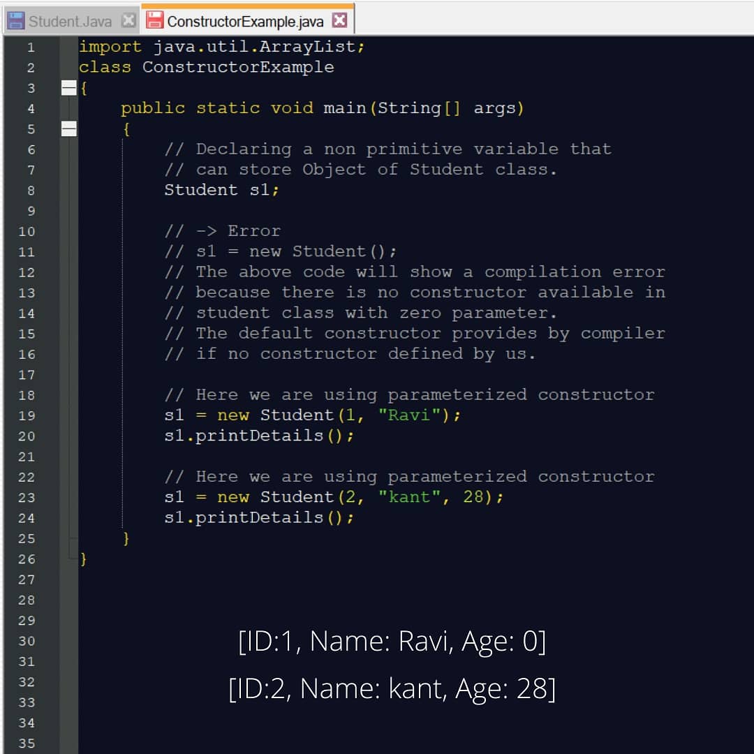 GoalJava's tweet image. Want to read it in detail then click on link:javagoal.com/constructor-in…
#javadeveloper
#android
#javacode
#codinglife
#Coding
#devcommunity
#CodeNewbie
#CodeNewbies
#WomenWhoCode