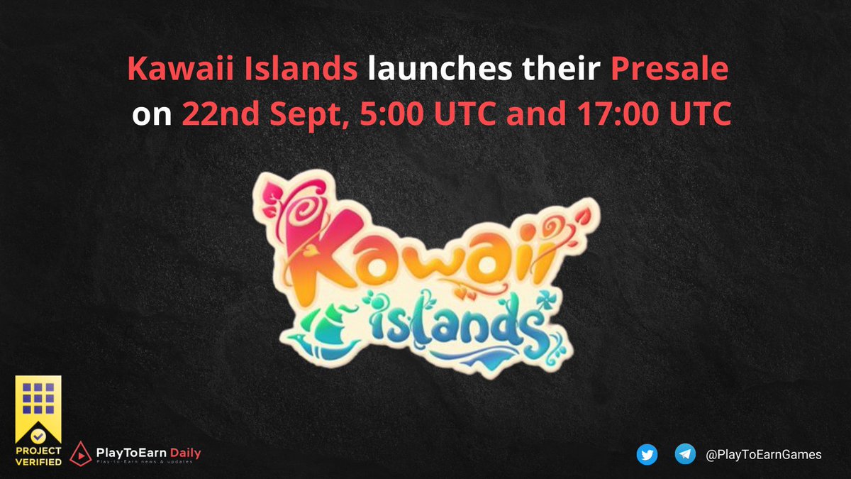After the success of their 1st Presale on 15th Sept, <a href="/kawaii_islands/">Kawaiiverse</a> is going to launch their 2nd Presale

⏰ Save the date: 22nd Sept, 5:00 UTC and 17:00 UTC 
🏠 1500 PACKS for 2 LOTS

How to buy: blog.kawaii.global/kawaii-islands…

#PlayToEarn #NFTs