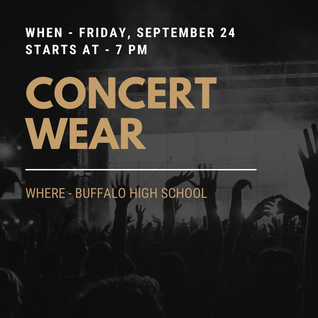 Hey Elks! Sorry for the late post. This week’s theme is concert wear! Feel free to talk to the senior class for outfit ideas!