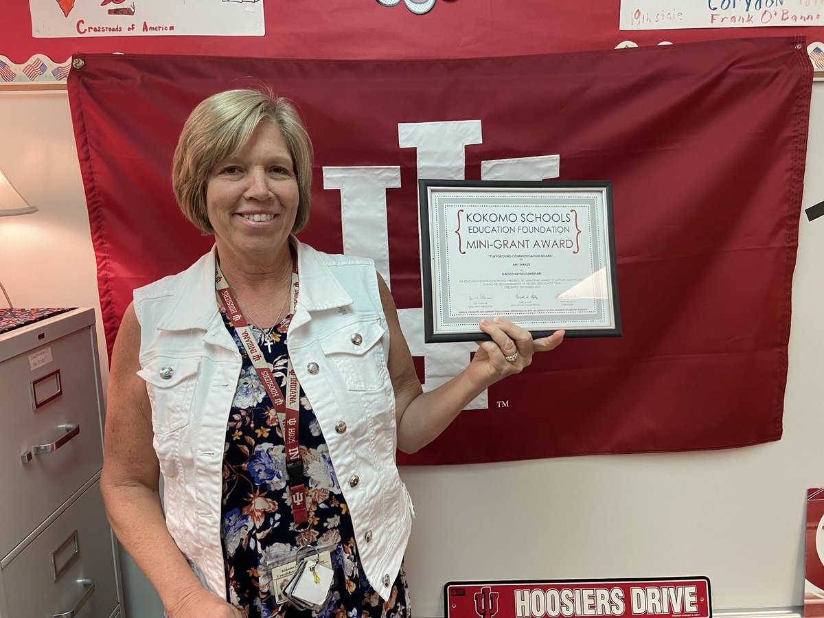Elwood Haynes STEM (@elwood_stem) on Twitter photo Congratulations to Mrs. Shrack for earning a mini grant for a Playground Communication Board! Thank you to Kokomo Schools Education Foundation! 🔬🐾 <a href="/ajshrack/">Amy Shrack</a> Congratulations to Mrs. Shrack for earning a mini grant for a Playground Communication Board! Thank you to Kokomo Schools Education Foundation! 🔬🐾 <a href="/ajshrack/">Amy Shrack</a>