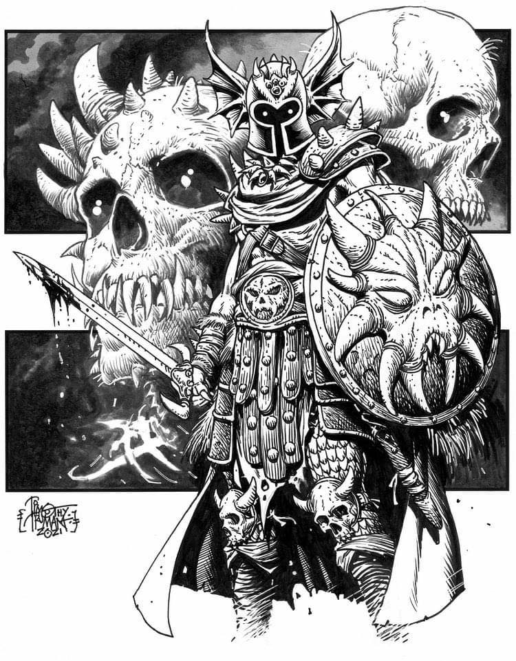 joelcarroll's tweet photo. I adore Warduke. Always have.
A couple years back, I thought how better to appreciate Warduke than to commission his designer, Tim Truman, to draw him for me.
The results were and are amazing.
Glory be to Warduke! Huzzah!
#warduke #dungeonsanddragons https://t.co/Mn6XvFpiCE