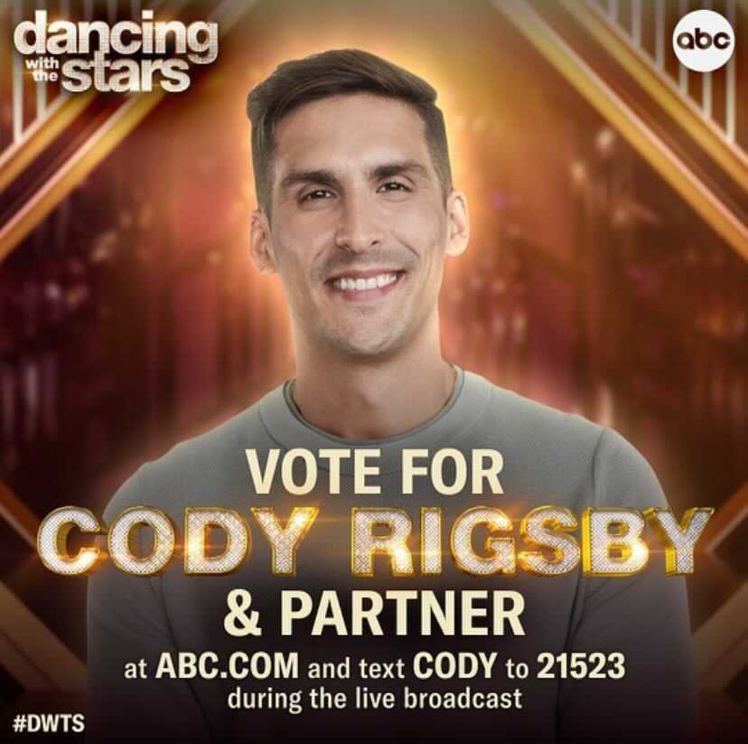 I know what I'm doing tonight...cheering for Cody on @DancingABC!! Grab a water, grab a towel, and get your life together on the dance floor! Can't wait to watch you crush it Cody. #DWTS