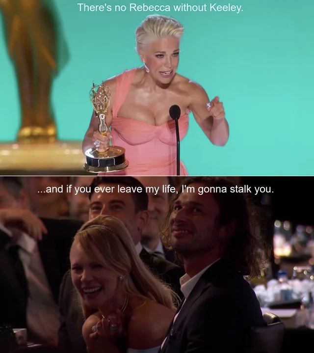 “There’s no Rebecca without Keeley.” <a href="/hanwaddingham/">Hannah Waddingham.</a> #EMMY2021