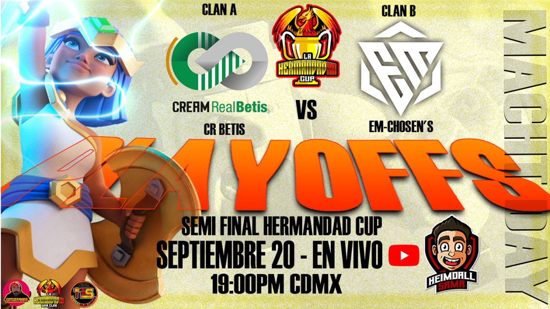 Se viene Guerraza!! <a href="/CupHermandad/">La Hermandad CUP</a> 

<a href="/CRBetisCantera/">Herbalife Real Betis Cantera</a> vs <a href="/chosenteamcoc/">LF ChoseN's oficial</a> 

youtube.com/watch?v=Yw3o-8…