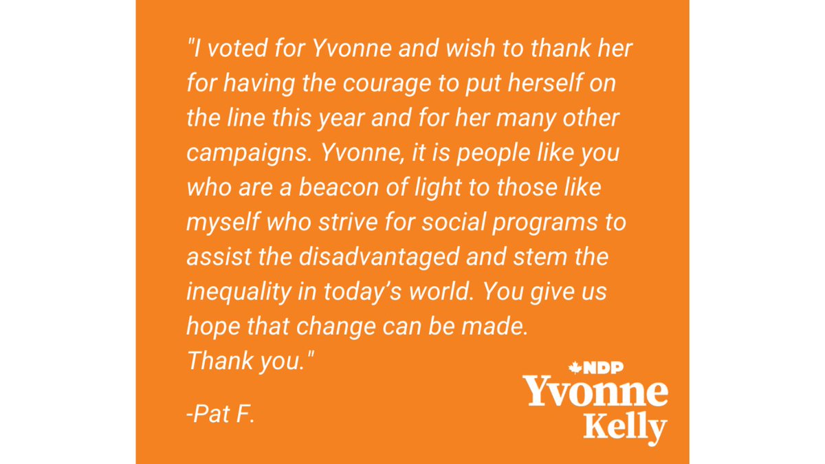 voteKellyNDP's tweet photo. Thank you so much for the kind words Pat. Together we can make meaningful change. Better is possible #NDP #BuildBackBetter https://t.co/PgbK4iPxqE