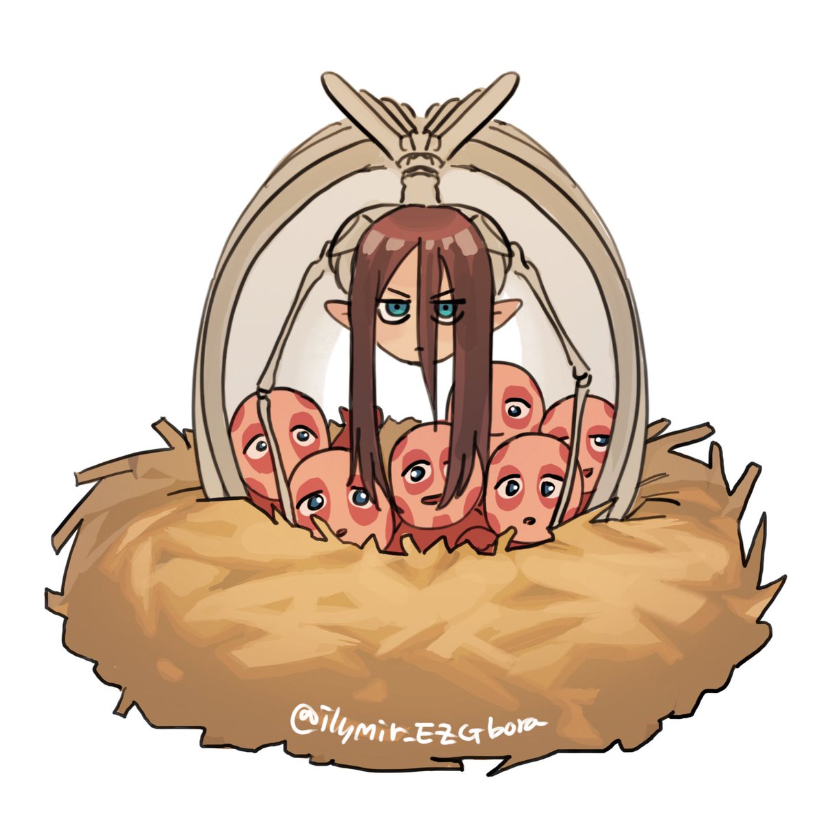 「Colossal bebes and attack mama #AOT 」|BORA🧧junwupapaのイラスト