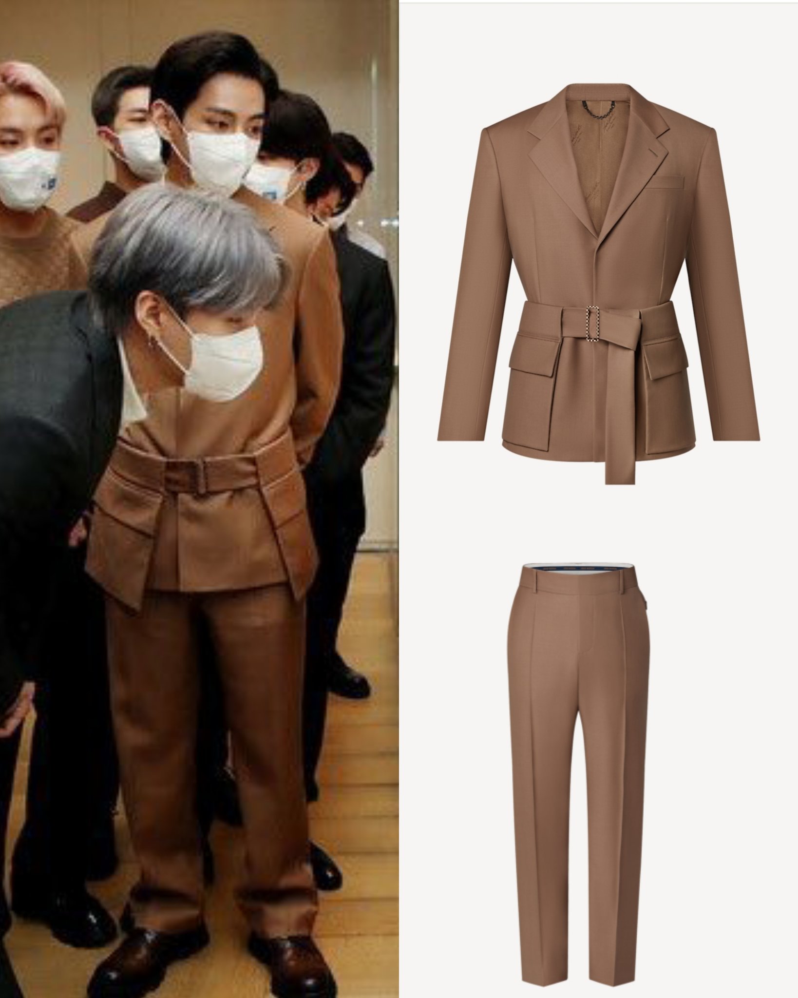 JK DAILYʲᵏ on X: [INFO] JEON JUNGKOOK is wearing @LouisVuitton's damier  cigarette pants at the Metropolitan Museum of Art ✨ Link:   Nation's Treasure Jungkook   / X