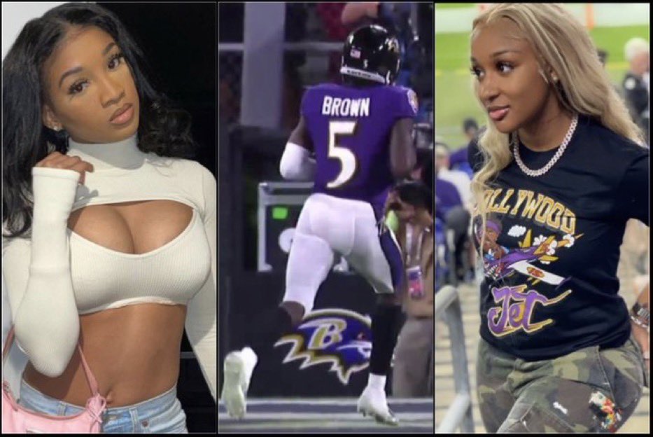 Hollywood Brown allegedly had both of his girlfriends cheering him on at the Ravens game while he balled out against the Chiefs