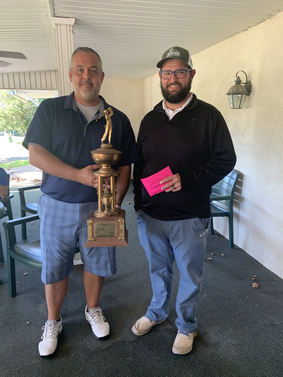 manorgolfinc's tweet photo. Congrats to our 2021 Buddy Heckman Club Champion Shaughnon Lavariere.  Also congrats to Women’s champ Suzanne Adam, Senior Champ Spencer Henry and repeat Junior Champ David Birmingham. #Golf #champions https://t.co/WSLdf9vqOE