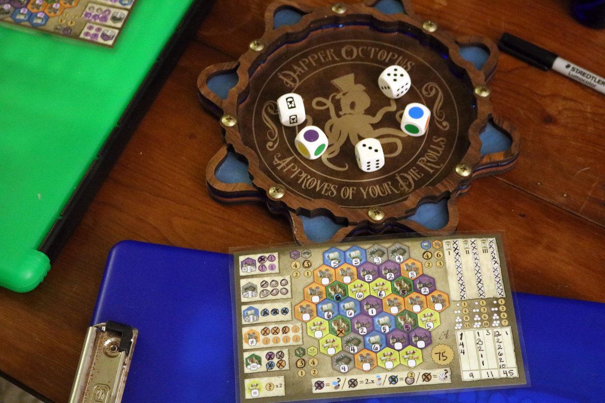mamagames's tweet photo. Enjoying a weekly game challenge to play games on various continents... started in Europe tonight with the Castles of Burgundy Dice Game, a charming scaling-down of the original game.
@RavensburgerNA https://t.co/FaRrSfR9Hz