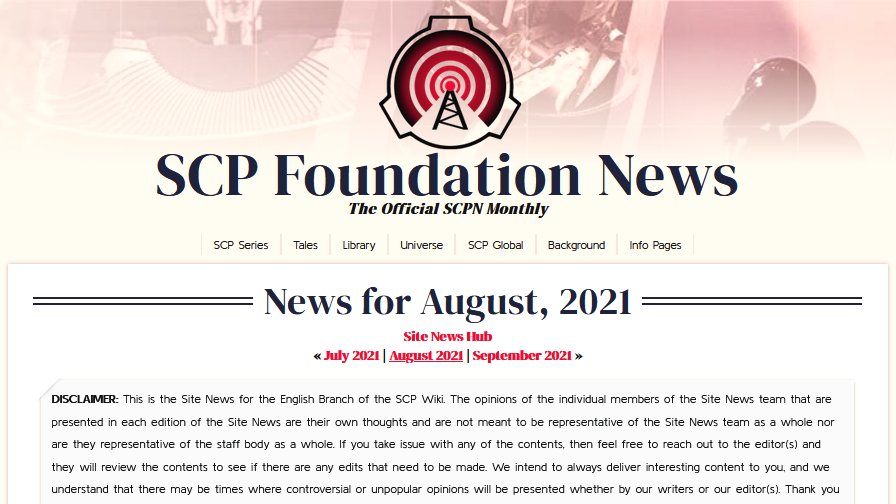 The SCP Foundation (@scpwiki) / X