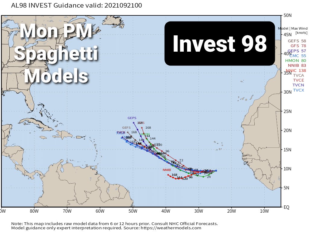 Mike S Weather Page On Twitter Monday Pm Look At Spaghetti Models For Invest Still Showing