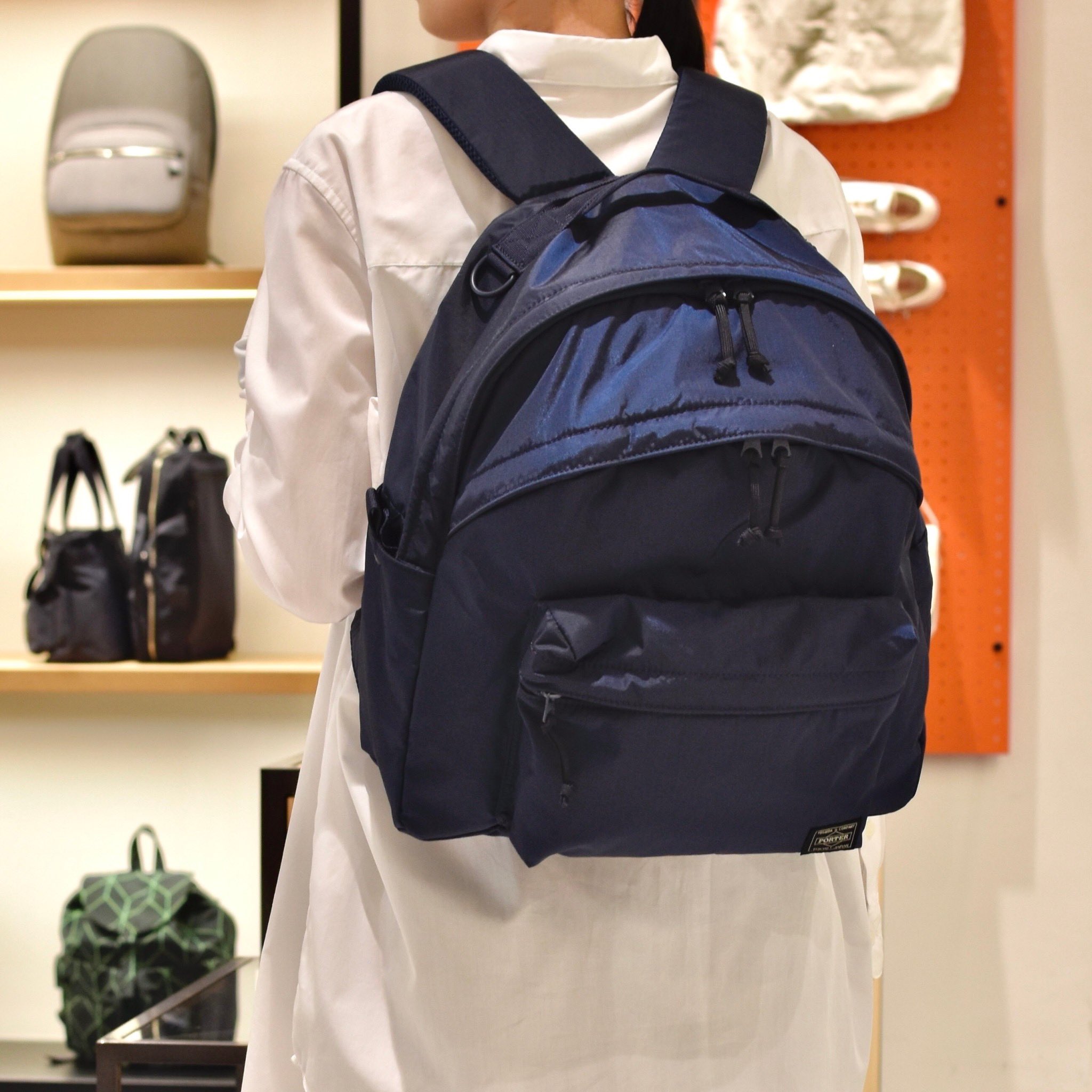 PORTER DOUBLE PACK DAYPACK (L) ネイビー PORTER DOUBLE PACK KURA CHIKA ORIGINAL DAYPACK(L) [ 382
