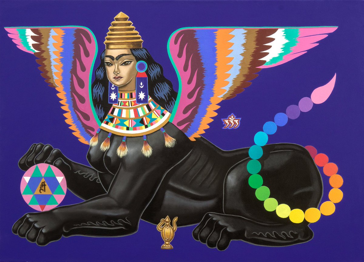 ///Esfinge Planetaria
Oleo y Acrilico sobre tela.
50x70 cm

-----------
#painting #oilpainting #acriliconcanvas #Psychedelicart #Psychonauts #esfinge