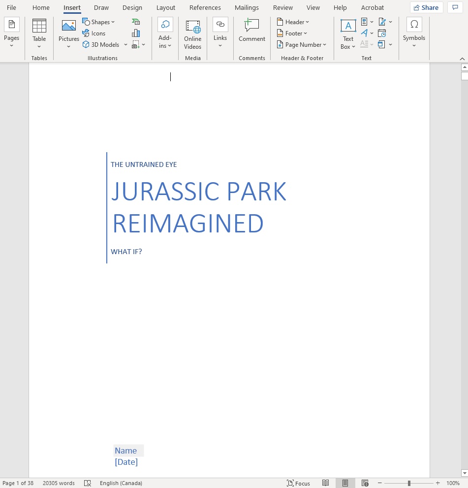 EyeUntrained's tweet image. Now I know I've been clowning around with the channel for the past month or so, but its for a good cause! 

As of tonight, I have finished the outline for my next big project. Now the real fun begins... 

#LifeFindsAWay #65millionyearsinthemaking