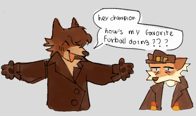 i have the hc that c!wilbur is a shapeshifter and he turns into a fox hybrid whenever he is around his son, anyways heres a doodle i found abt that 