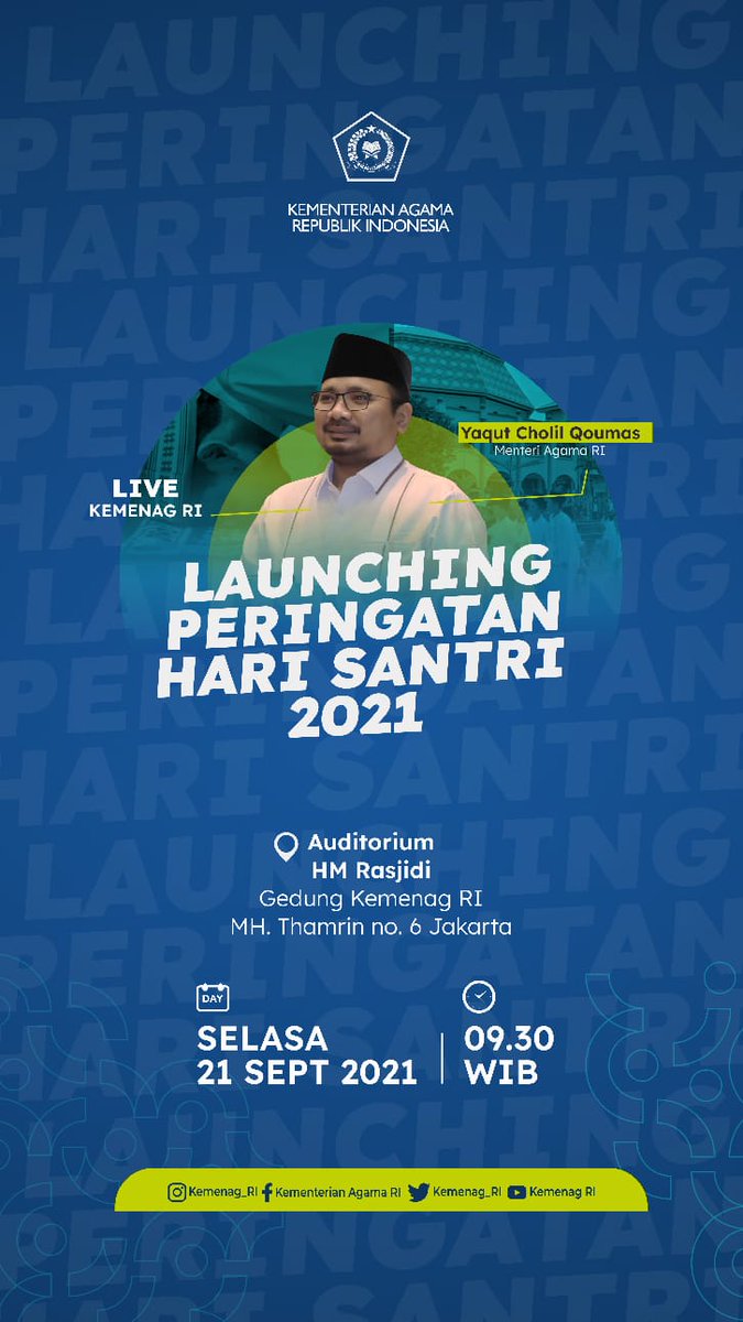 Gus menteri Luarbiasa
#SantriSiagaJiwaRaga