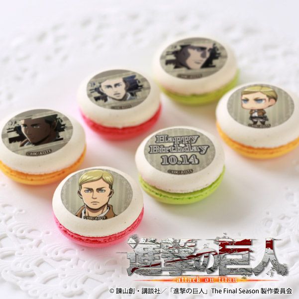 希少　進撃の巨人　プリロールケーキ特典　リヴァイ　ハート型　バースデー缶バッジ 希少 進撃の巨人 プリロールケーキ特典 リヴァイ ハート型 バースデー