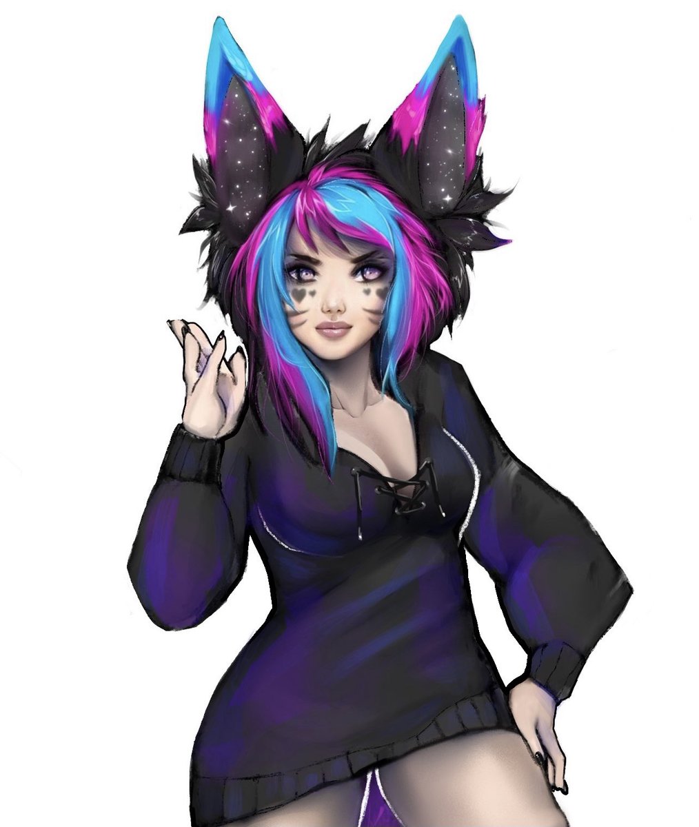 sevelliara's tweet photo. Commission for Harem! #art #drawing #neko #kittygirl #anime #kawaii #procreate https://t.co/6ndRyjminB