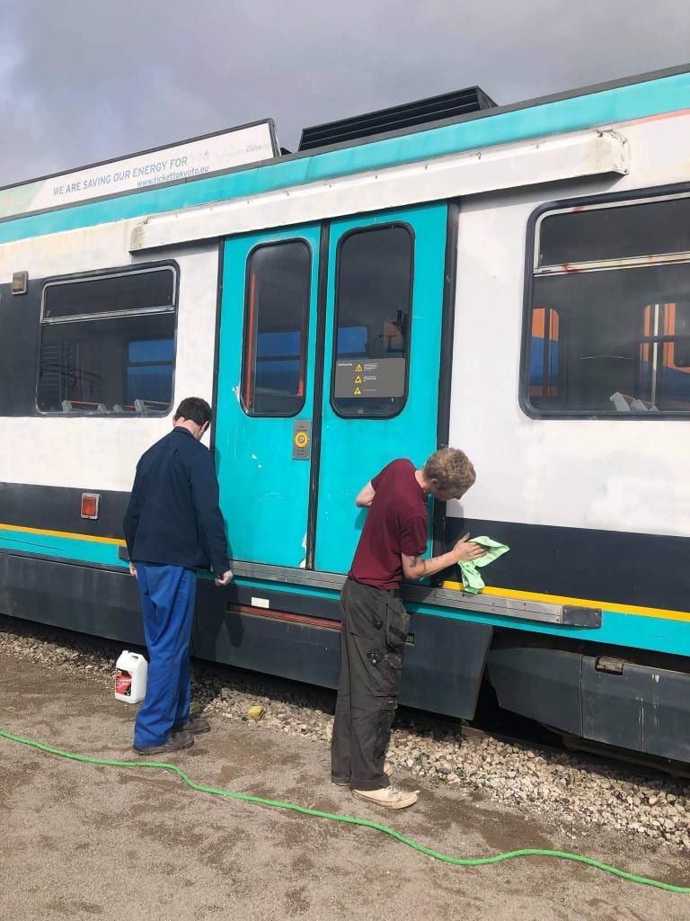It was bathtime for one of our trams this weekend and probably not the one you'd expect.

Some of our volunteers were at Crewe heritage centre to give Metrolink 1023 a clean inside and out.