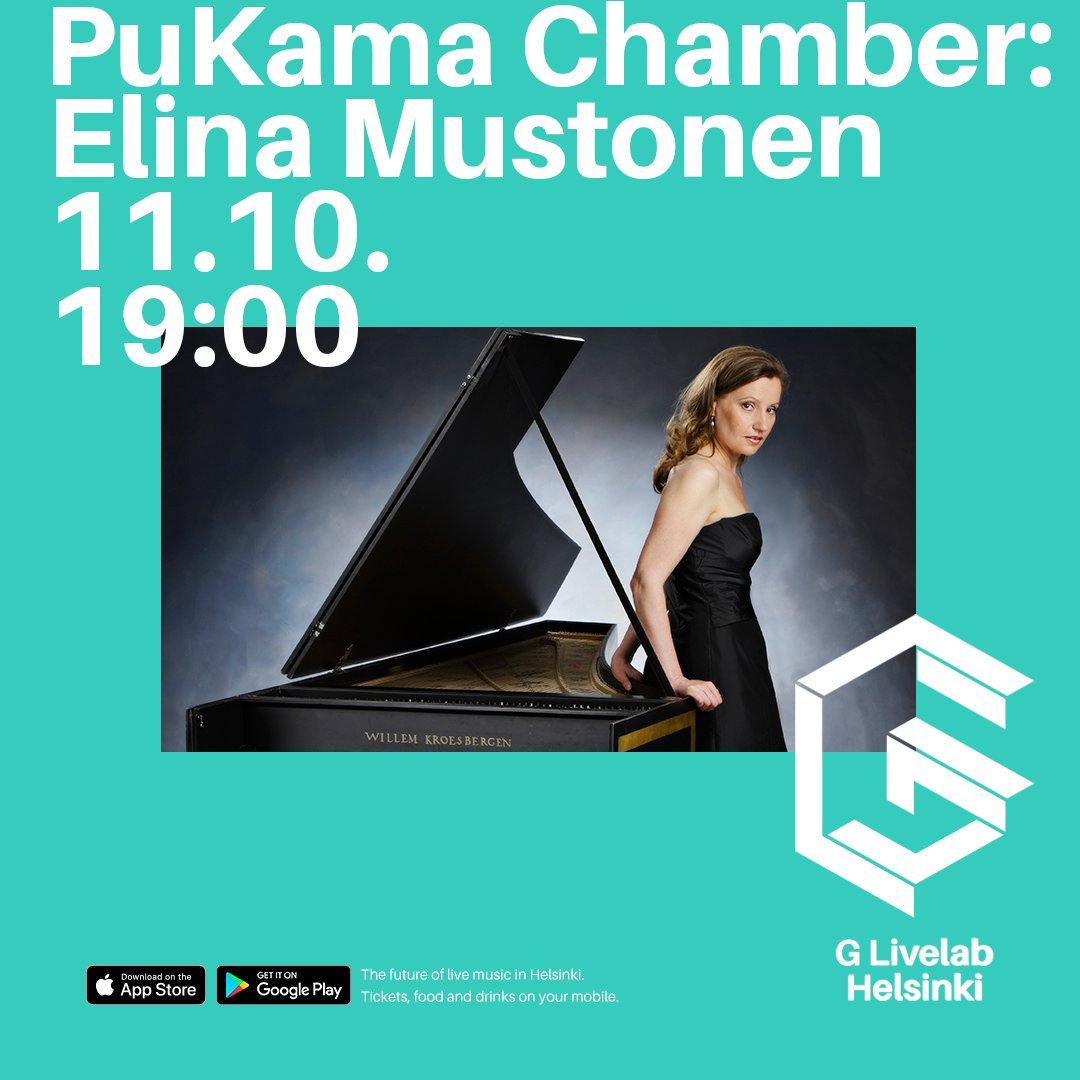 Cembalisti-näyttelijä Elina Mustonen esiintyy G Livelabissa järjestettävässä <a href="/pu_kama/">PuKamaChamber - PUnavuoren KAMArimusiikki</a>-konsertissa maanantaina 11.10. Ennakkoliput myynnissä nyt!

glivelab.fi/events/pukama-…