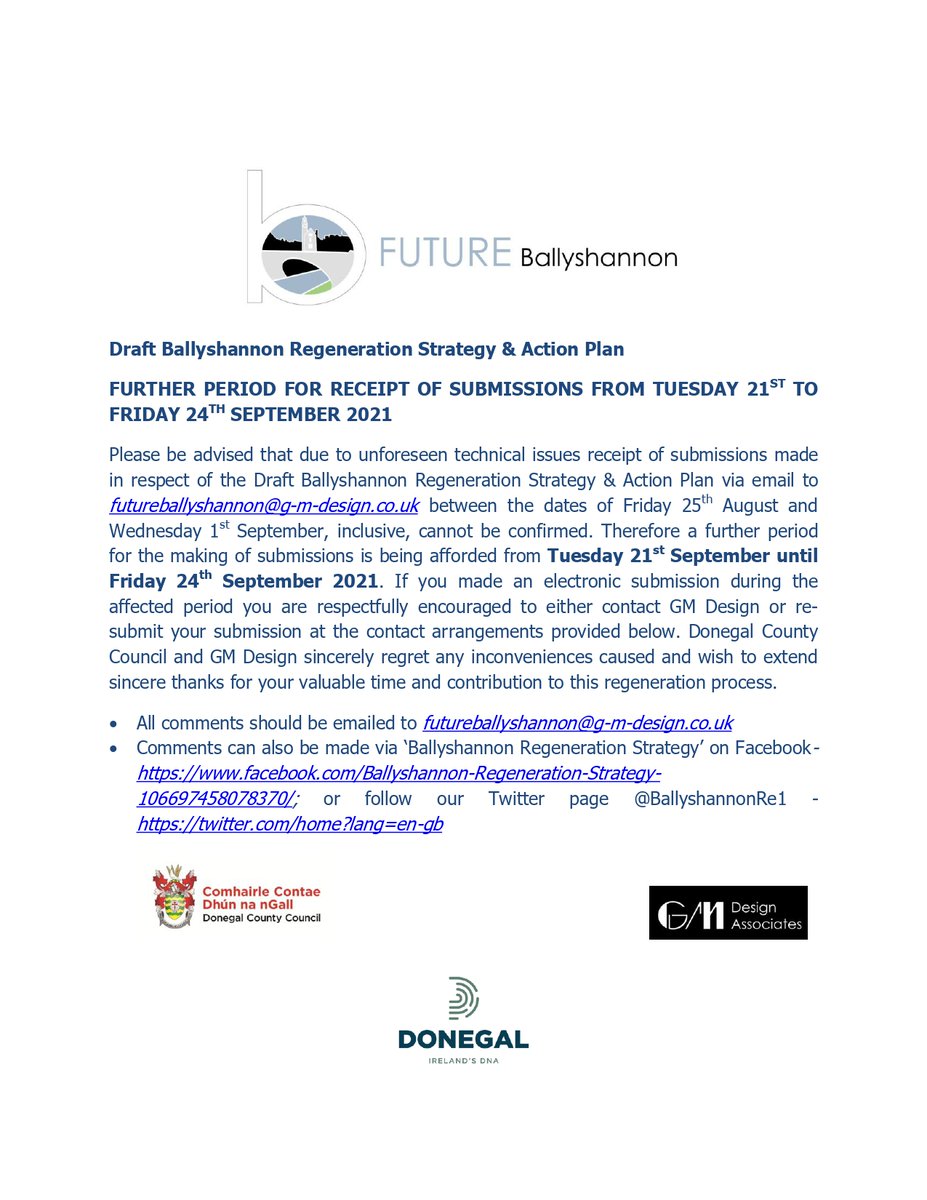 Update regarding the Draft Ballyshannon Regeneration Strategy &amp; Action Plan