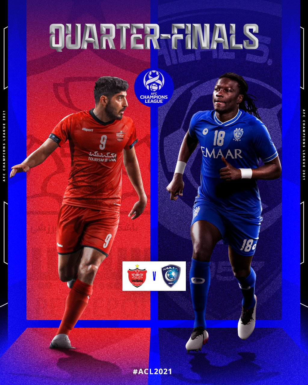 Afcチャンピオンズリーグ公式 Acl21 準々決勝 西地区 アル ワフダ アル ナスル ペルセポリス アル ヒラル 21 10 16 サウジアラビア T Co Aofl8vloxr Twitter