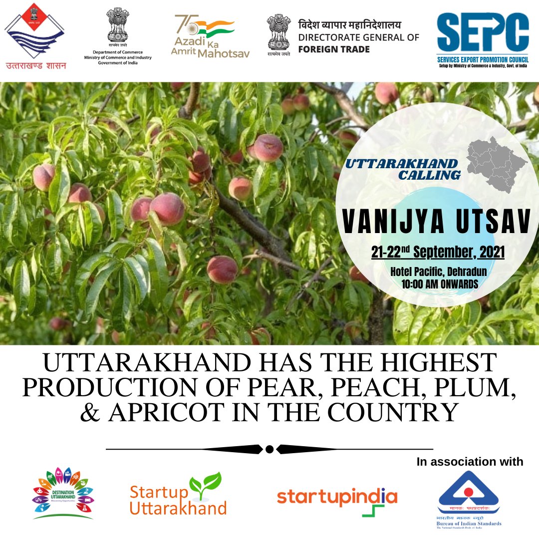 #Uttarakhand Calling! #AzadiKaAmritMahotsav #AKAM #VanijyaSaptah #VanijyaUtsav #Dehradun #IndiaServes #services #exports #SEPC #healthcare #pharmacy #wellness @CimGOI @DoC_GoI @dgftindia @pushkardhami @DIPR_UK @DestinationUKIS @DIPPGOI @IndianStandards @startupindia