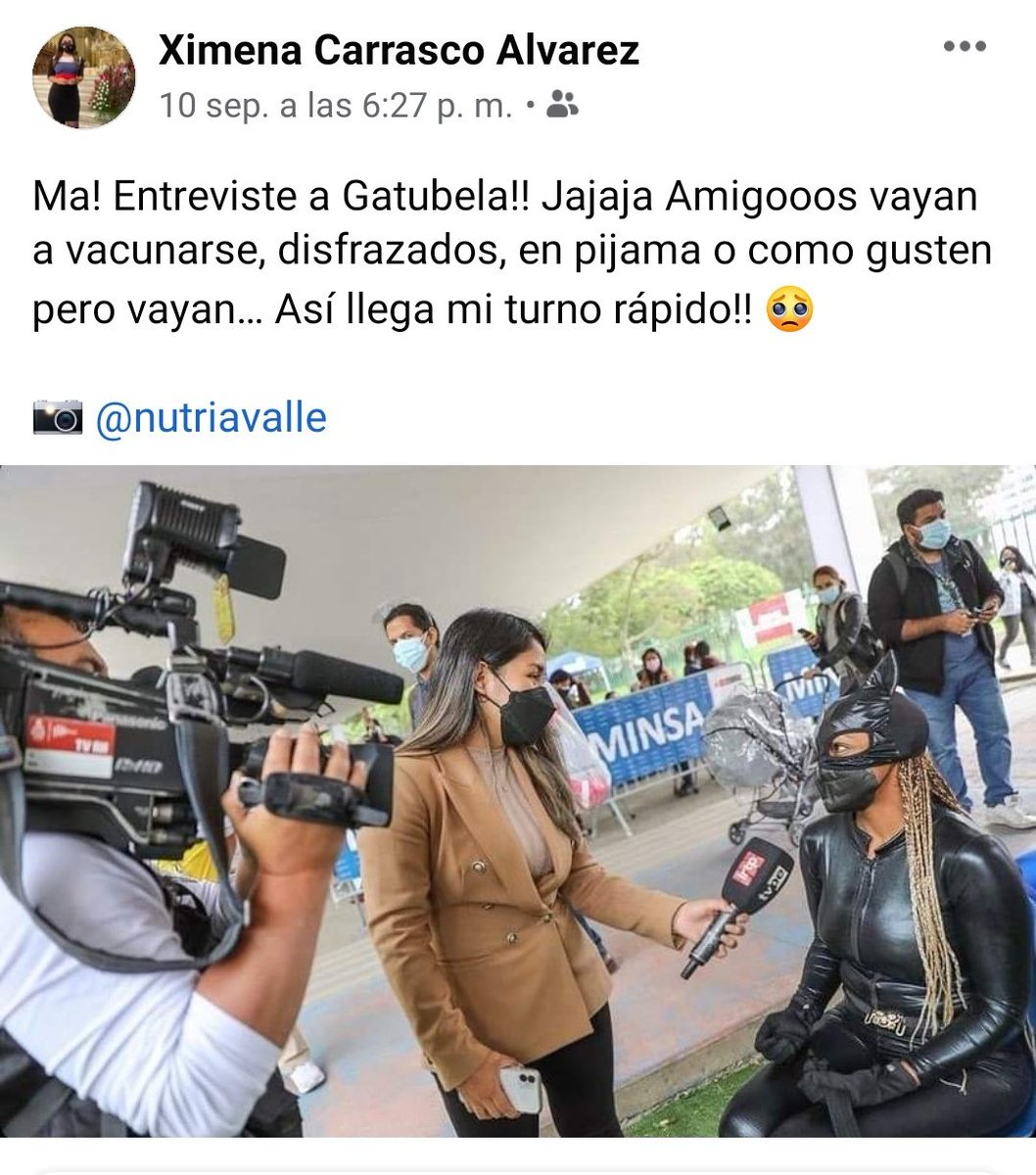 laricavicky2's tweet photo. @unchasqui @tvperupe @noticias_tvperu Y hace una semana: "Vayan a vacunarse, disfrazados" 🤡 apurada por que llegue su turno y fugue a quitar vacunas.. Y al parecer fue disfrazada por que la cara de tronco aún no se la quita 😂😂😂 https://t.co/Ww5BgtzHdv