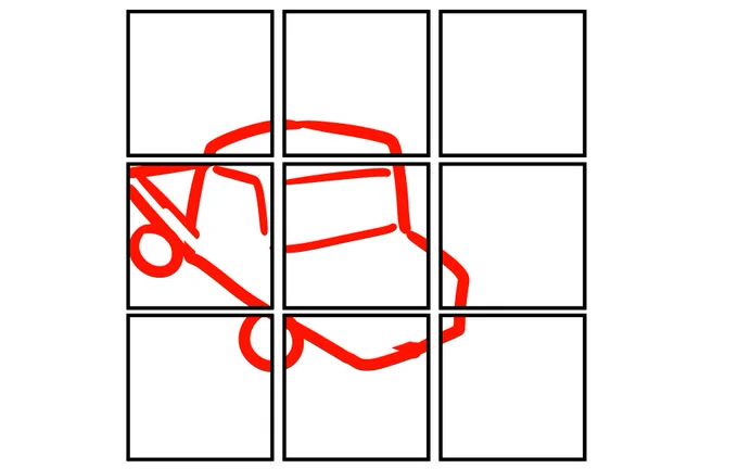 私はロボットではありません のチェックで画像選ぶやつで
「自動車のタイルをすべて選んでください」
ってやつ、右下のちょっとはみ出した感じの画像とか選択していいのか悩む。 