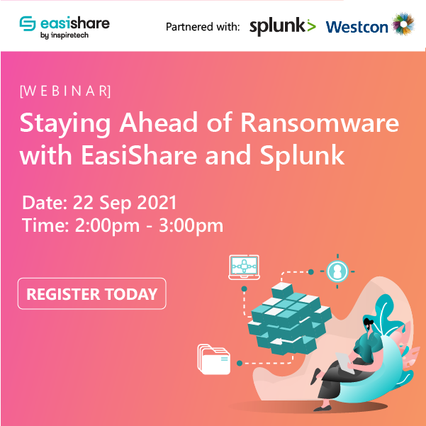 Ever wonder what steps are required to safeguard our organisations against Ransomware?

Join our webinar hosted by Splunk, Weston and Inspire-Tech, and get insights on how your organisation can kick start your ransomware protection journey!​

Sign up @
us06web.zoom.us/webinar/regist…